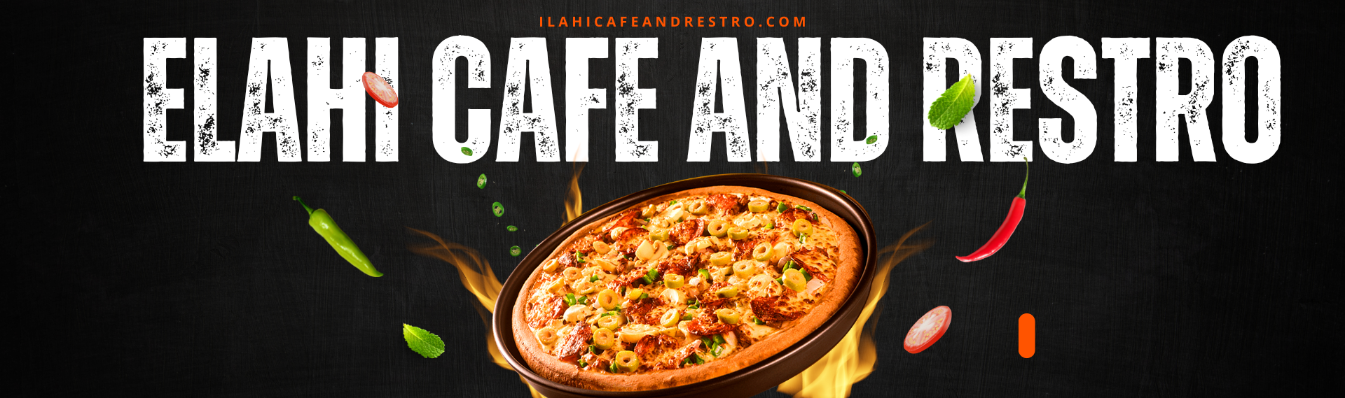 Black Modern Food Menu Presentation (1920 x 569 px)