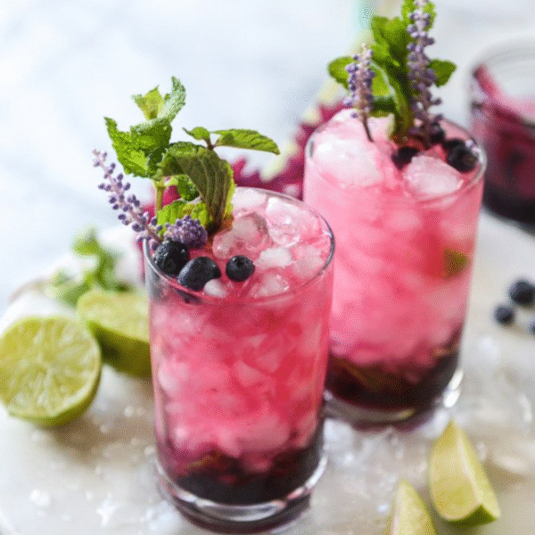 Blueberry mojito spritz